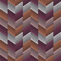 Trendy seamless pattern designs. The zigzag of dots. Vector geometric background.