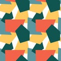 Trendy seamless pattern with graphic abstract shapes
