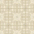 Trendy seamless pattern. Vector geometric background. Repeat ancient style backdrop. Modern golden greek plaid tartan ornaments. Royalty Free Stock Photo
