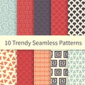 Trendy seamless patterns