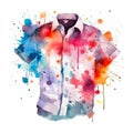 Trendy Shirt Top Square Illustration.