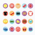 Trendy shopping icons set. Royalty Free Stock Photo