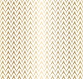 Trendy simple seamless zig zag golden geometric pattern on white background, vector illustration. Wrapping paper zigzag graphic