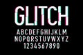 Trendy style distorted glitch font Royalty Free Stock Photo