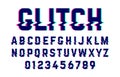 Trendy style distorted glitch font Royalty Free Stock Photo