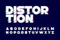 Trendy style distorted glitch font Royalty Free Stock Photo