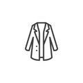 Trendy stylish coat line icon