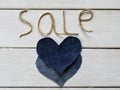 Stylish lettering from the sale of twine in my hand and two den Royalty Free Stock Photo