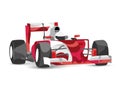 Trendy stylized illustration Formula one race car F1 1