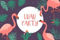 Trendy summer tropical banners for Hawaiian party Royalty Free Stock Photo