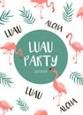 Trendy summer tropical banners for Hawaiian party Royalty Free Stock Photo