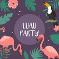 Trendy summer tropical banners for Hawaiian party Royalty Free Stock Photo