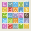 25 Trendy Thin Icons Set 2 Royalty Free Stock Photo