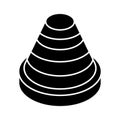 Trendy unique isometric vector of traffic cone, modern icon of road cone