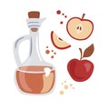 Trendy vector illustration Apple cider vinegar.
