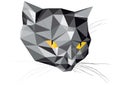Trendy vector illustration of low polygons cat head Royalty Free Stock Photo