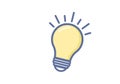 Trendy vector Lightbulb flat outlined icon