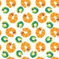 Trendy vector and tropical snakes seamless pattern