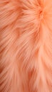 Trendy vibrant Peach fur texture. Fashionable color. Dyed animal fur. Concept of Softness, Comfort and Luxury. Ideal for