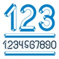 Trendy vintage vector digits, numerals collection. Retro numbers