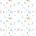 Trendy watercolour abstract seamless pattern