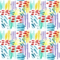 Trendy watercolour abstract seamless pattern