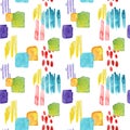 Trendy watercolour abstract seamless pattern