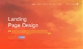 Trendy Website template. Landing page design