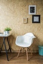 Trendy white chair