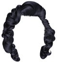 Trendy woman hairs brunette black colors . beauty fashion . ret Royalty Free Stock Photo