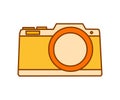 Trendy yellow camera symbol illustration