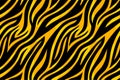 Trendy yellow tiger pattern background. Hand drawn fashionable wild animal skin texture for fashion print design, cover, banner, Royalty Free Stock Photo