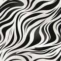 Trendy zebra skin pattern vector background seamless and stylish animal print texture