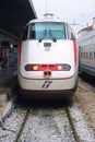 Trenitalia high speed trains (Italo, Frecciarossa and Frecciabianca) at the Venice St. Lucia railway stat