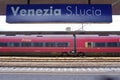 Trenitalia high speed trains (Italo, Frecciarossa and Frecciabianca) at the Venice St. Lucia railway stat