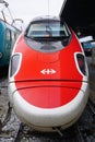 Trenitalia high speed trains (Italo, Frecciarossa and Frecciabianca) at the Venice St. Lucia railway stat