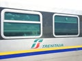 Trenitalia railway carriage, detail.