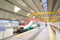 Trenitalia train at Leonardo da Vinci Fiumicino airport train station Rome Italy