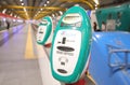 Trenitalia train ticket validation machine Leonardo da Vinci Fiumicino airport Rome Italy