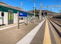 Trenord Locomotive at Luino railway Station, is a border railway station in Italy, province of Varese, Italy