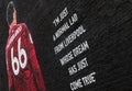 Trent Alexander-Arnold mural in Liverpool Royalty Free Stock Photo