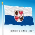 Trentino Alto-Adige, flag of the region, Italy