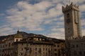 Roman Catholic cathedral in Trento, with the Fountain of Neptune northern Italy. It is the mo Royalty Free Stock Photo