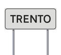 Trento City road sign