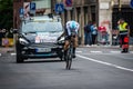 Trento, Italy May 22, 2018: Professional cyclist during the time trial stage