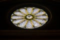 Beautiful Rose window of The Church of Santa Maria Maggiore at the city of Trento