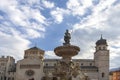 Trento, Trentino, Alps, Italy- 9 March, 2018: main square Piazza Duomo with the Late Baroque Fountain of Neptune. Trento is the ci Royalty Free Stock Photo