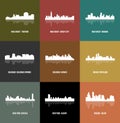 Trenton, Jersey City, Newark, Portland, Salem, Albany, Buffalo, Colorado Springs, Denver (Set of 9 CIty)