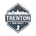 Trenton New Jersey Travel Stamp Icon Skyline City Design Tourism