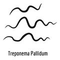 Treponema Pallidum icon, simple style.